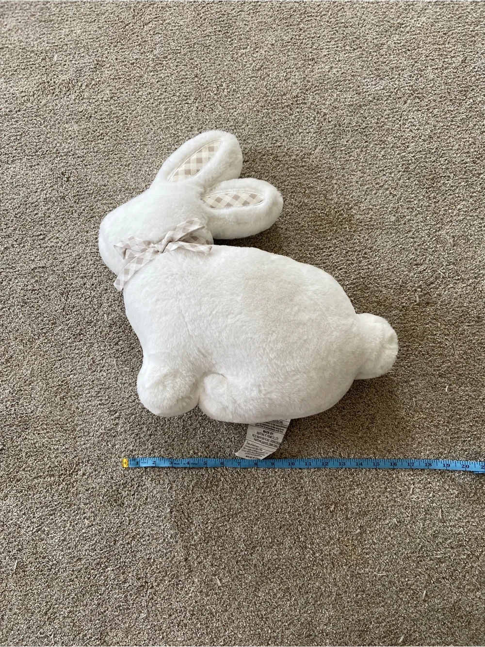 Cupcakes & Cashmere Easter Bunny Gingham Pillow